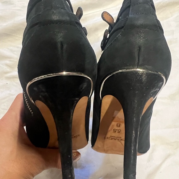 Coach black suede booties, barely worn, size 5.5B - Picture 3 of 5